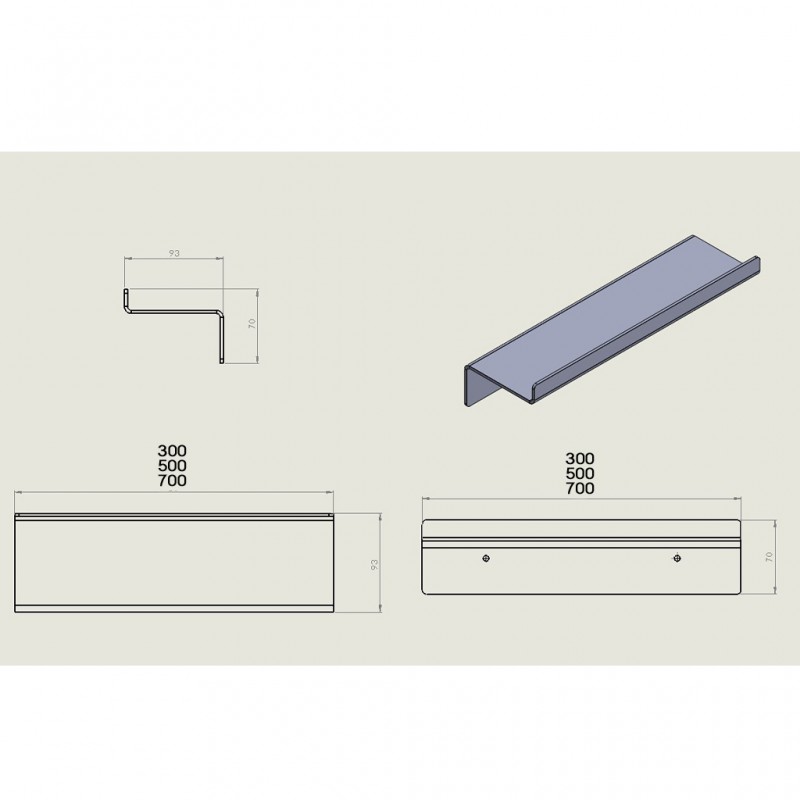 STRANTZA - SHELF SMALL LEDGER BLACK VERDI - STRANTZA