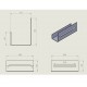 STRANTZA - SHELF HIGH LEDGER WITH FRONT WINDOW BLACK VERDI - STRANTZA