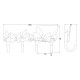 WALL HANGER WITH BUTTERFLIES M4140 / CHROME