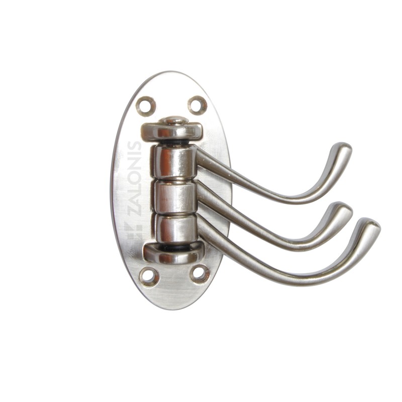 TRIPLE ROTATING HANGER / MAT NICKEL  WALL HANGERS