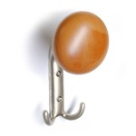 COAT HANGER M1105 / MAT NICKEL - LIGHT BEECH