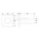 SQUARE SINGLE COAT HANGER M001 / MAT NICKEL BATHROOM ACCESSORIES