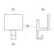 SQUARE COAT HANGER 1150 / MAT BLACK WALL HANGERS