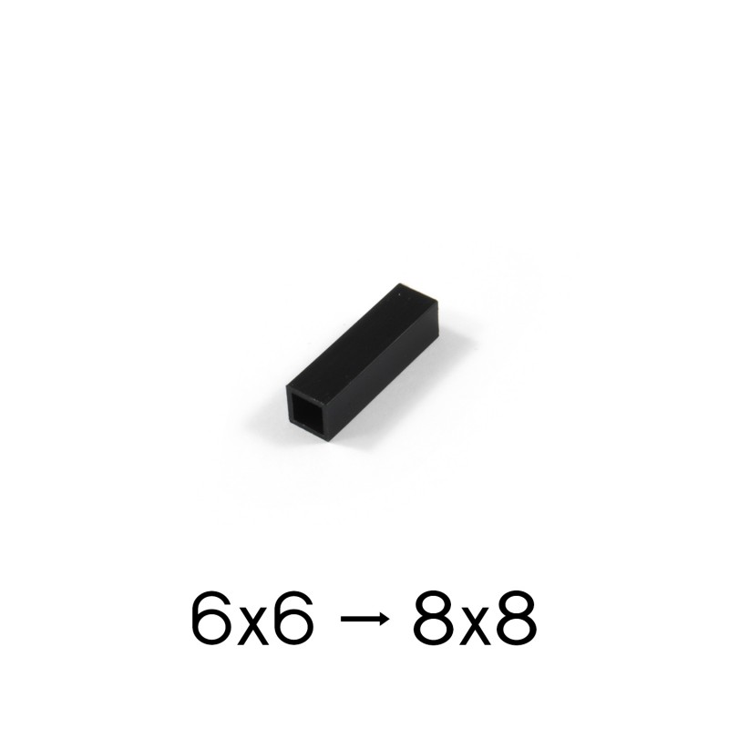 PLASTIC ADAPTOR FOR DOOR SPINDLE FROM 6x6 to 8x8 mm