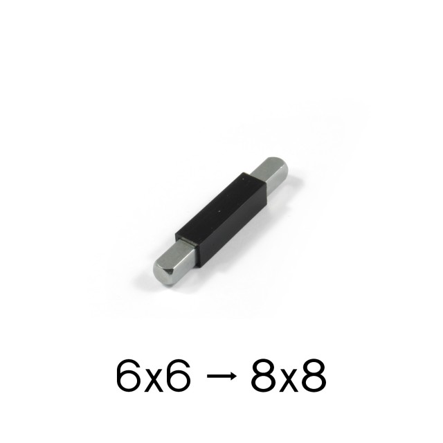 PLASTIC ADAPTOR FOR DOOR SPINDLE FROM 6x6 to 8x8 mm