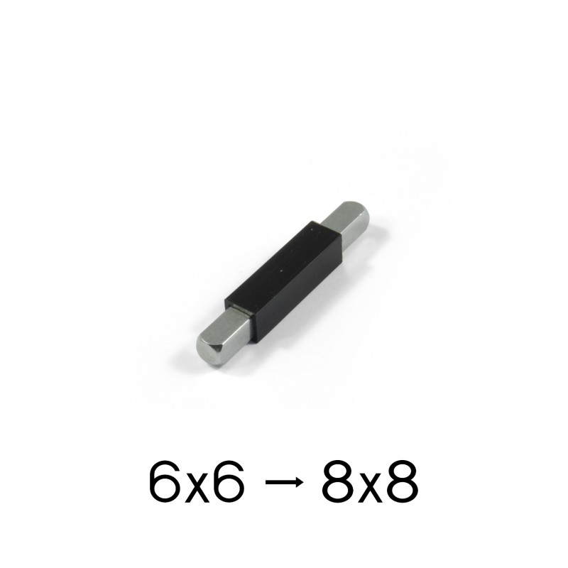 PLASTIC ADAPTOR FOR DOOR SPINDLE FROM 6x6 to 8x8 mm
