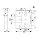 BOX FURNITURE LOCK 30mm / GOLD