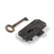 DECORATIVE FURNITURE LOCK 83x41 / BLACK-ANTIQUE BOX FURNITURE LOCKS