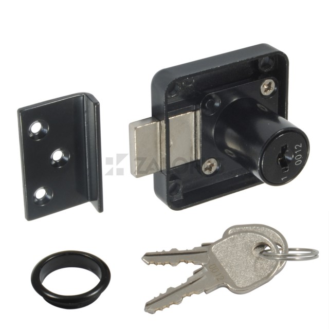 FURNITURE RIM LOCK C.25 D.18x22 m.133 / RIGHT / BLACK