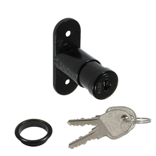 FURNITURE PUSH BUTTON LOCK D.18x25 m.133 / BLACK