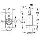 FURNITURE PUSH BUTTON LOCK D.18x25 m.133 / BLACK