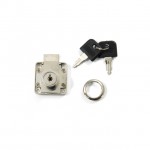 SQUARE DRAWER LOCK COMFERUT D.19xL22 / NICKEL