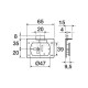 FURNITURE INTERNAL MOUNTING LOCK 35mm / GOLD / RIGHT