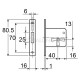 FURNITURE BUILT-IN LOCK 40mm / RIGHT