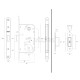 MAGNETIC DOOR LOCK / 50x90 mm / OVAL PLATE / MAT INOX