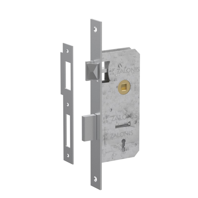 ΚΛΕΙΔΑΡΙΑ ΜΕΣΟΠΟΡΤΑΣ 40x75mm HALZ / ΤΕΤΡ-ΤΕΤΡ / ΝΙΚΕΛ ΜΑΤ