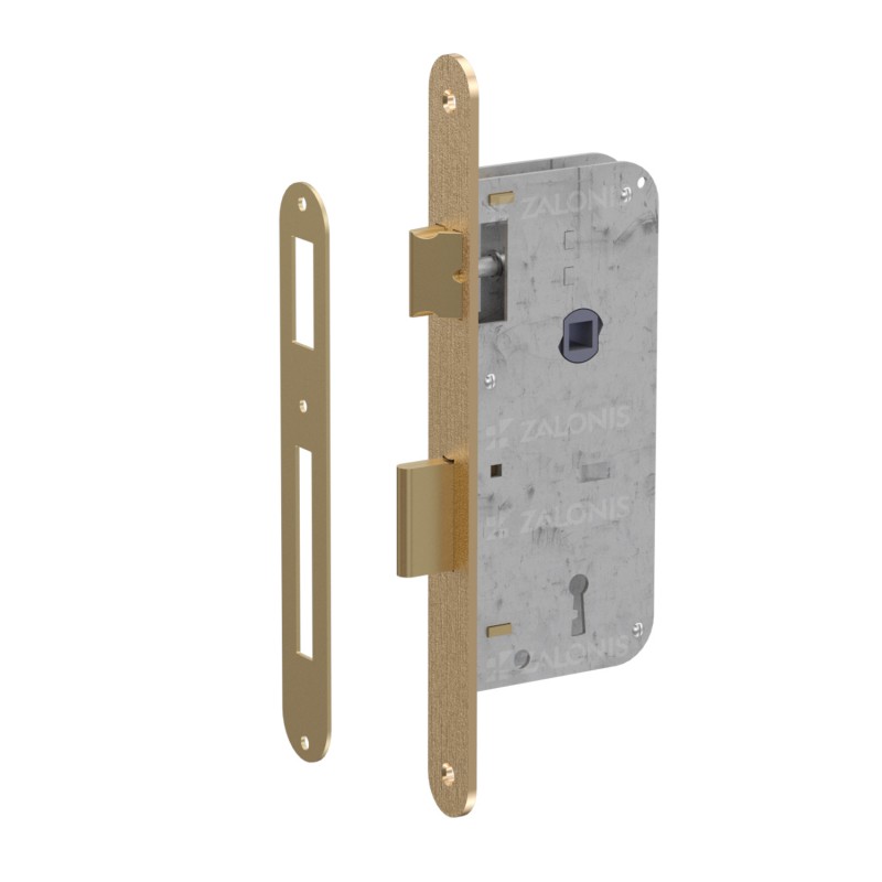 INTERIOR DOOR LOCK 40x75 mm ICSA / OV-OV / MAT GOLD