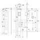 INTERIOR DOOR LOCK 40x75 mm ICSA / OV-OV / MAT GOLD