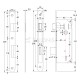 ΚΛΕΙΔΑΡΙΑ ΜΕΣΟΠΟΡΤΑΣ 40x90 mm GEVY / ΟΒΑΛ-ΟΒΑΛ / ΝΙΚΕΛ ΜΑΤ 