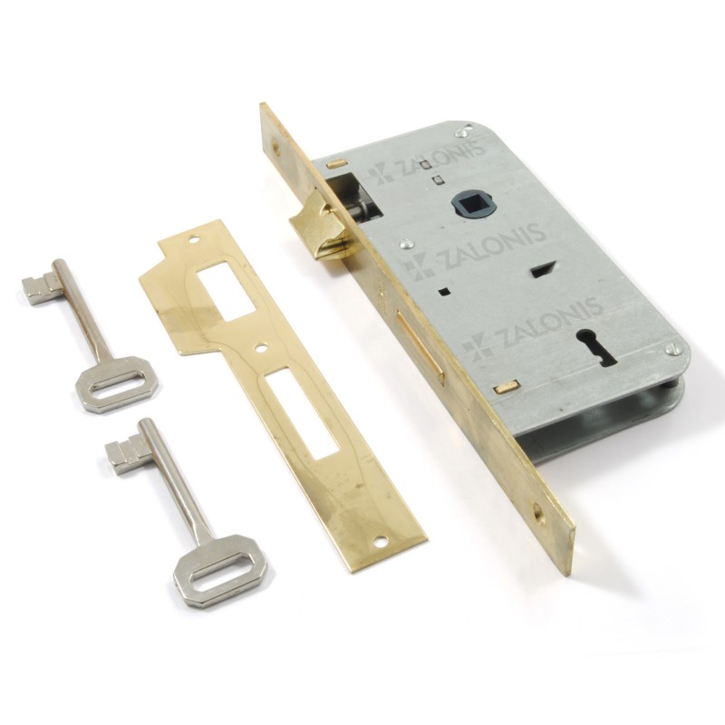 INTERIOR DOOR LOCK 45x75 mm ICSA / SQ-SQ / MAT GOLD