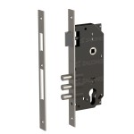 SECURITY MORTISE 3 PINS DOOR LOCK GEVY / SQ -  SQ / MAT NICKEL