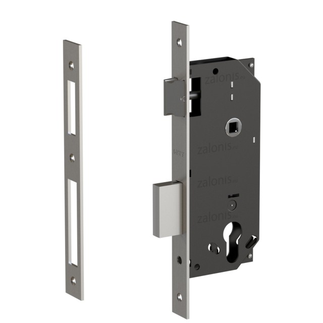 SECURITY MORTISE DOOR LOCK GEVY / SQ -  SQ / MAT NICKEL