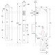 SECURITY MORTISE DOOR LOCK GEVY / ROLLER LATCH / SQ -  SQ / MAT GOLD SECURITY MORTISE DOOR LOCKS