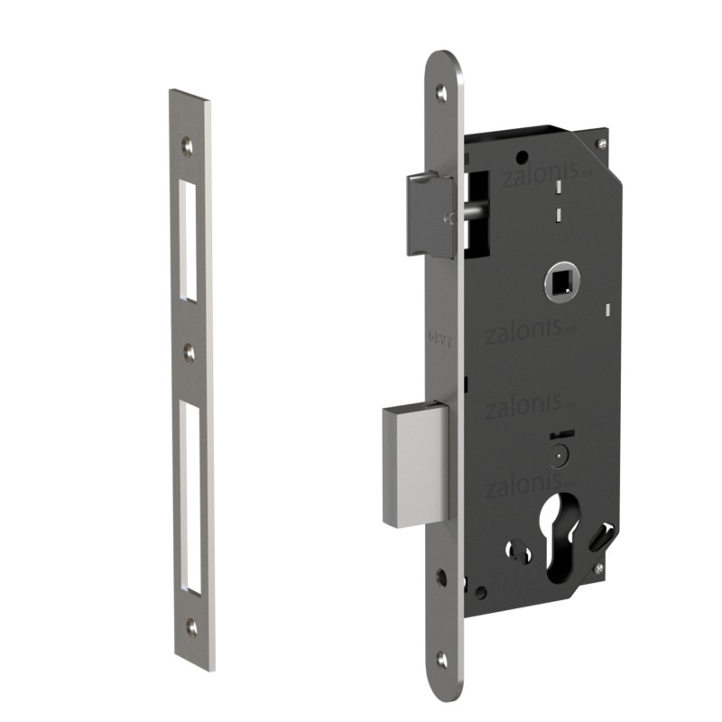 SECURITY MORTISE DOOR LOCK GEVY / OV -  SQ / MAT NICKEL SECURITY MORTISE DOOR LOCKS
