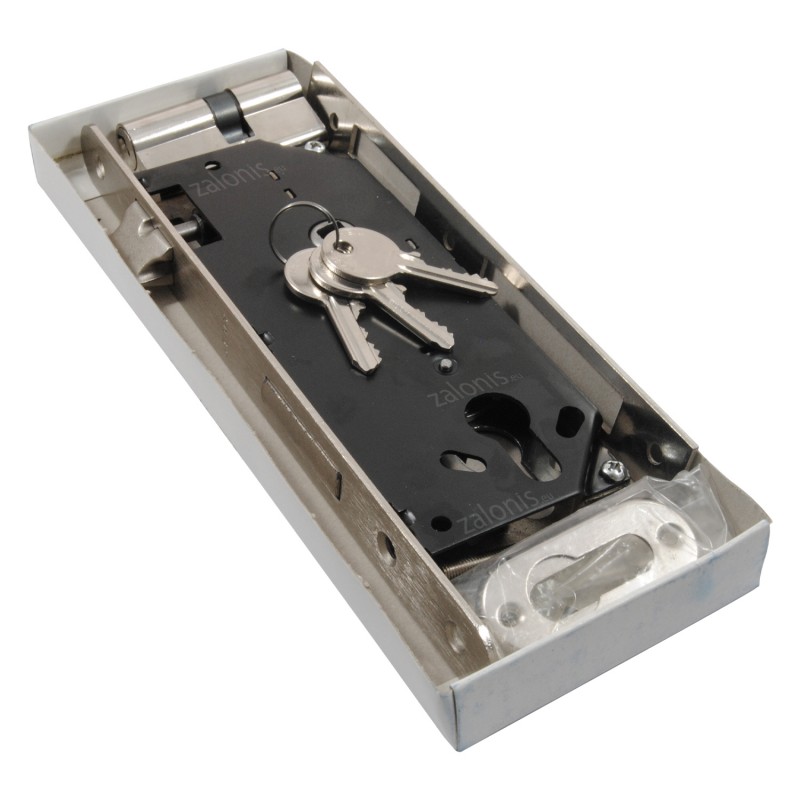 SECURITY MORTISE DOOR LOCK GEVY / OV -  SQ / MAT NICKEL SECURITY MORTISE DOOR LOCKS