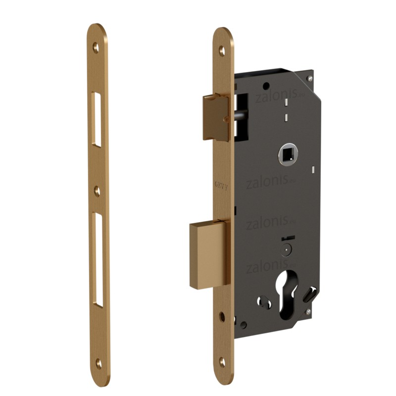 SECURITY MORTISE DOOR LOCK GEVY / OV-OV / MAT GOLD SECURITY MORTISE DOOR LOCKS