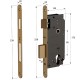 SECURITY MORTISE DOOR LOCK GEVY / OV-OV / MAT GOLD SECURITY MORTISE DOOR LOCKS