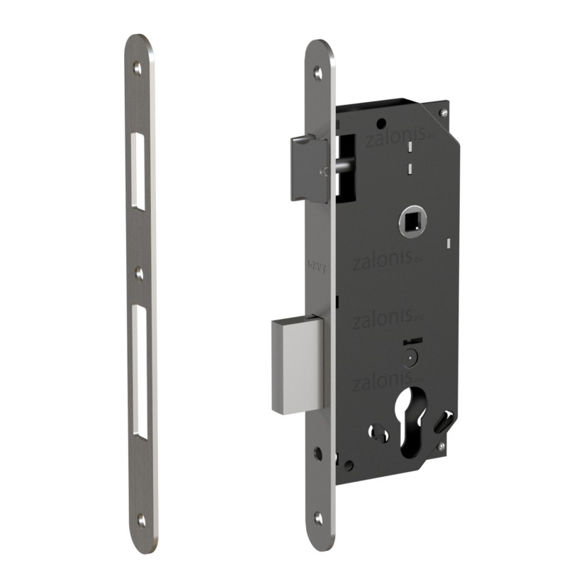 SECURITY MORTISE DOOR LOCK GEVY / OV-OV / MAT NICKEL SECURITY MORTISE DOOR LOCKS