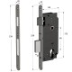 SECURITY MORTISE DOOR LOCK GEVY / OV-OV / MAT NICKEL SECURITY MORTISE DOOR LOCKS