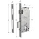 SECURITY MORTISE DOOR LOCK GEVY / ROLLER LATCH / SQ -  SQ / MAT NICKEL SECURITY MORTISE DOOR LOCKS