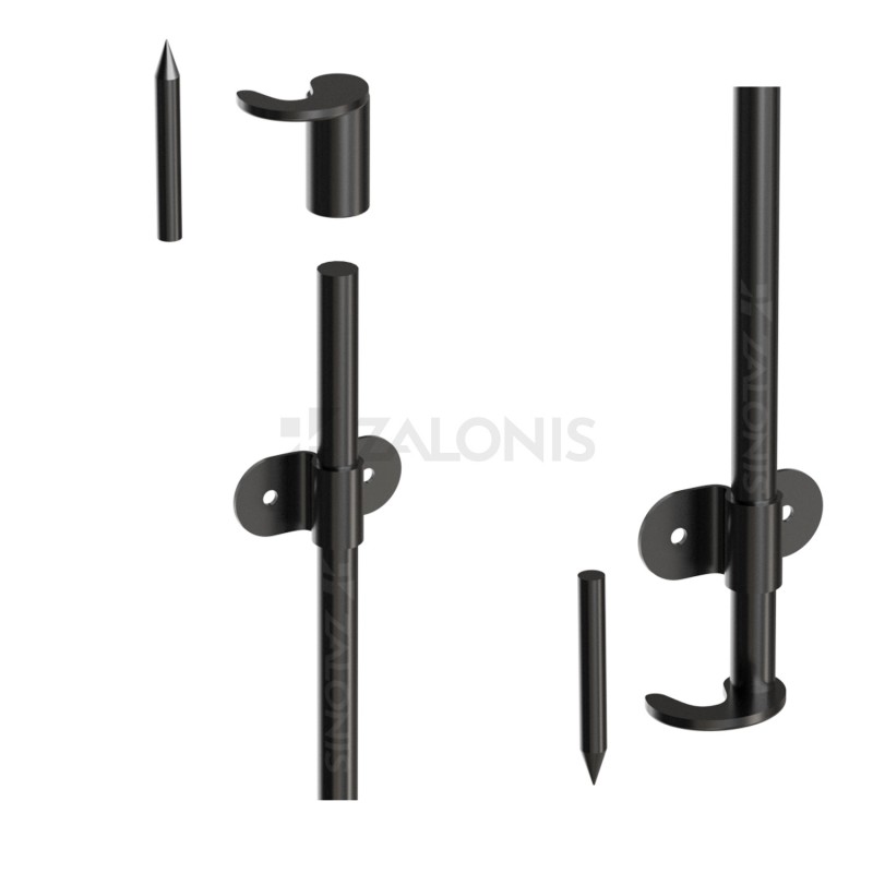 WOODEN DOOR SHUTTER LATCH LOCK 160-230cm / BLACK WOODEN WINDOW LATCH LOCKS