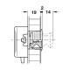 ROSETTE D.26 PLASTIC SATINATED NICKEL PUSH BUTTON LOCKS FOR BOAT