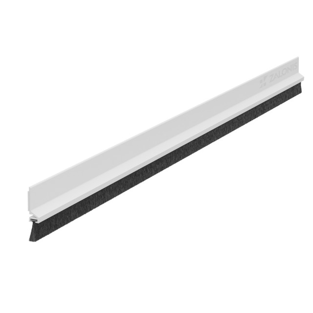 ADHESIVE EXTERNAL DOOR SWEEP PLASTIC PANEL WITH BRUSH 100 / WHITE