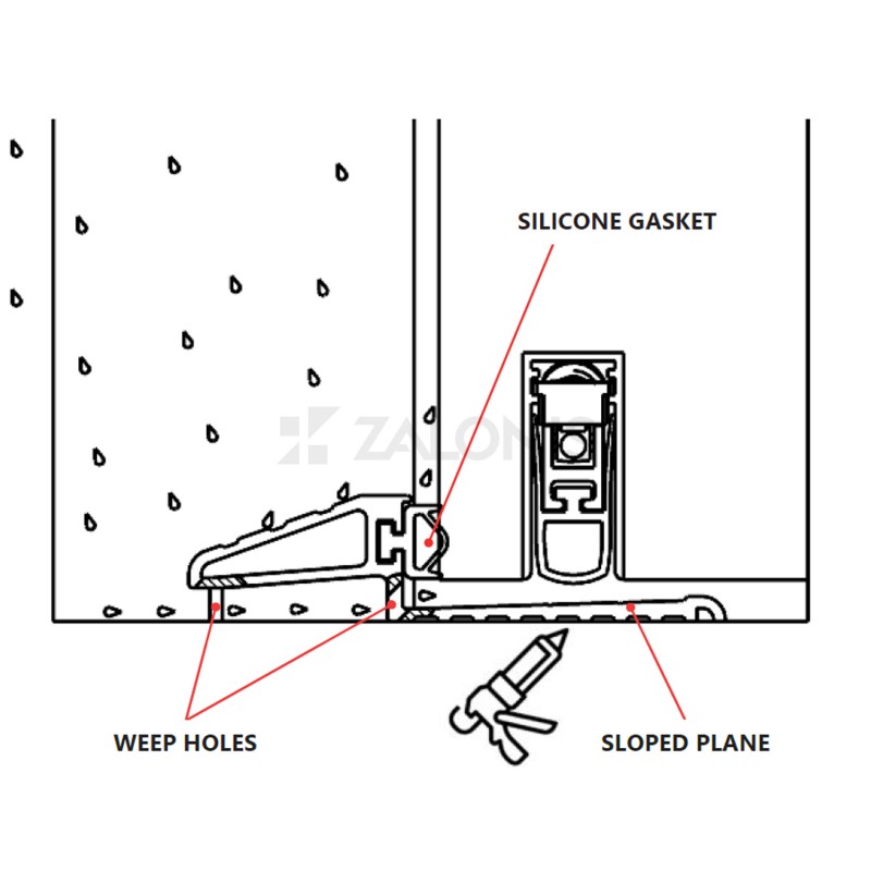 FLOOR WINDBREAK PANEL / ANODIZED