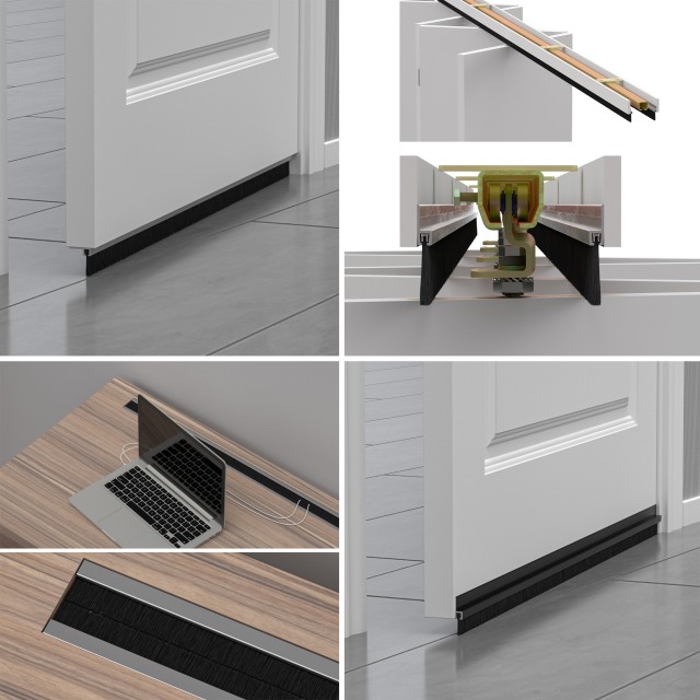 STRIP BRUSH / 20 mm / 200 cm / BLACK