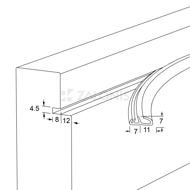 WIDE DOOR RUBBER / BLACK 
