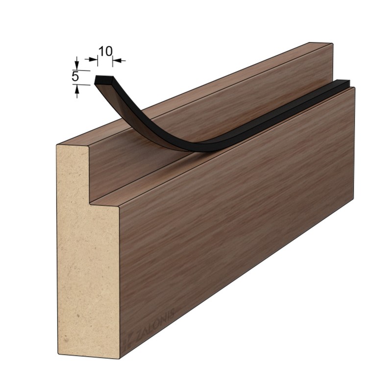 BLACK ADHESIVE DRAUGHT EXCLUDER 10x5 10m DRAUGHT EXCLUDERS - RUBBER SEALS