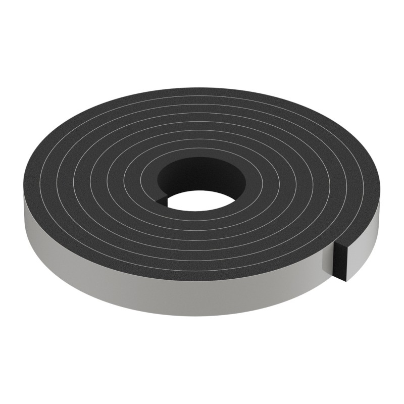 BLACK ADHESIVE DRAUGHT EXCLUDER 25x10 5m DRAUGHT EXCLUDERS - RUBBER SEALS