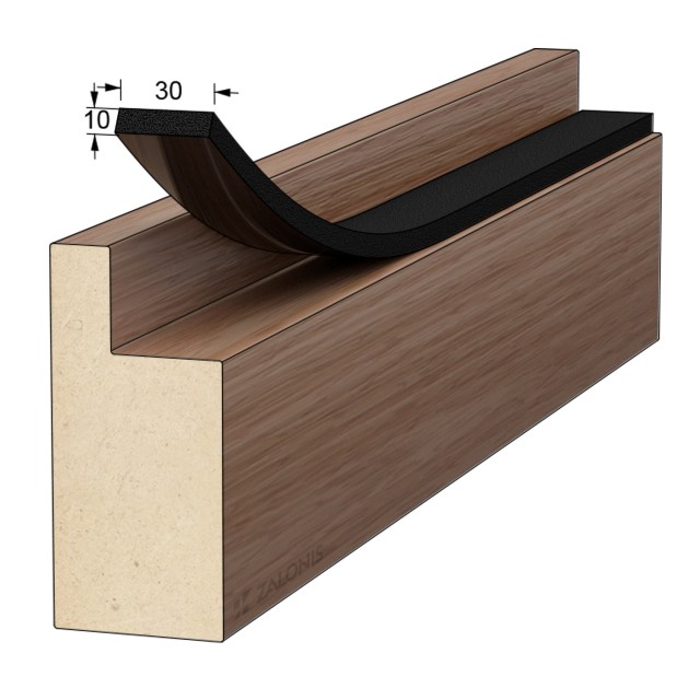BLACK ADHESIVE DRAUGHT EXCLUDER 30x10 5m