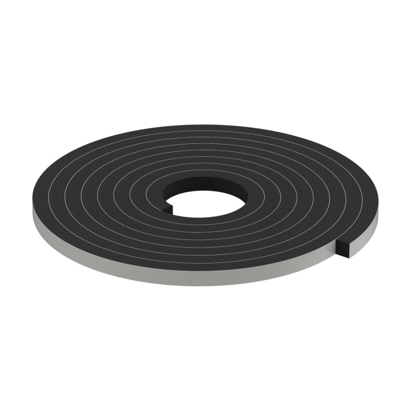 BLACK ADHESIVE DRAUGHT EXCLUDER 10x10 5m DRAUGHT EXCLUDERS - RUBBER SEALS