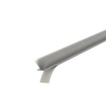 SELF-ADHESIVE WINDOW BRUSH SEAL / 6.9x11 mm / GRAY