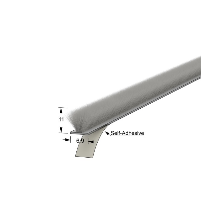 ΒΟΥΡΤΣΑΚΙ ΑΥΤΟΚΟΛΛΗΤΟ / 6.9x11 mm / ΓΚΡΙ