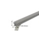 SELF-ADHESIVE WINDOW BRUSH SEAL / 6.9x11 mm / GRAY