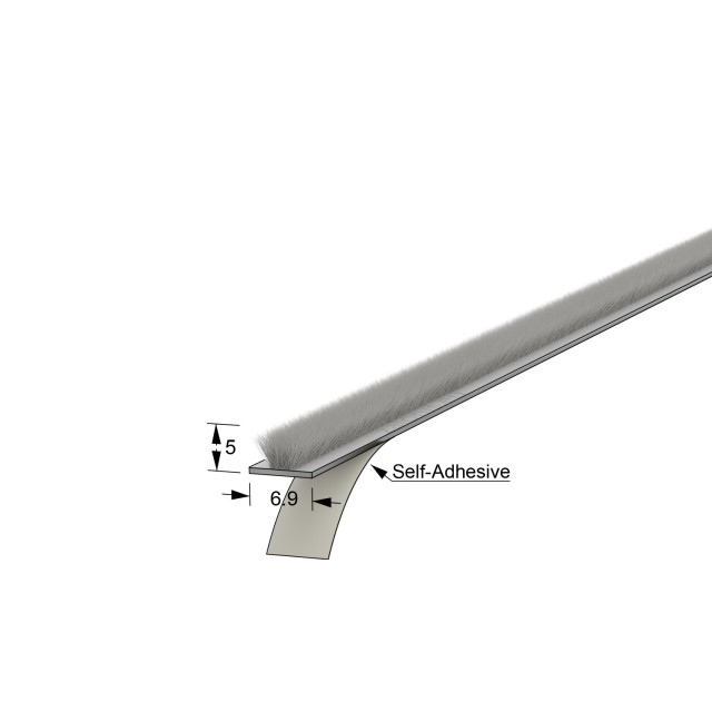 ΒΟΥΡΤΣΑΚΙ ΑΥΤΟΚΟΛΛΗΤΟ / 6.9x5 mm / ΓΚΡΙ