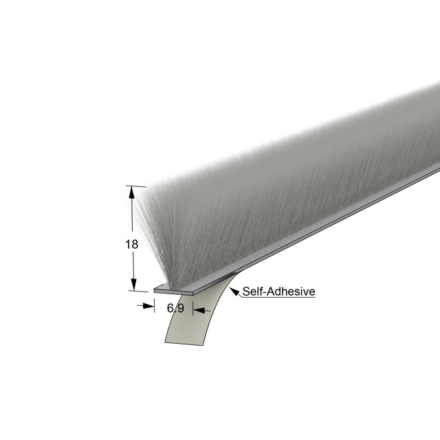 ΒΟΥΡΤΣΑΚΙ ΑΥΤΟΚΟΛΛΗΤΟ / 6.9x18 mm / ΓΚΡΙ