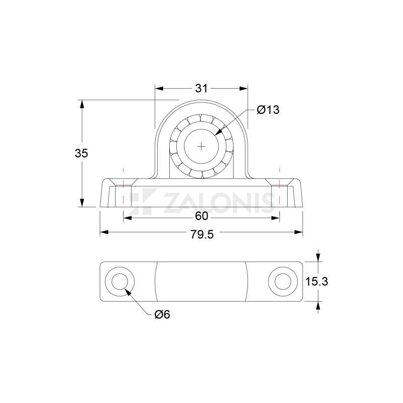 BEARING FOR ROLLING SHUTTER 